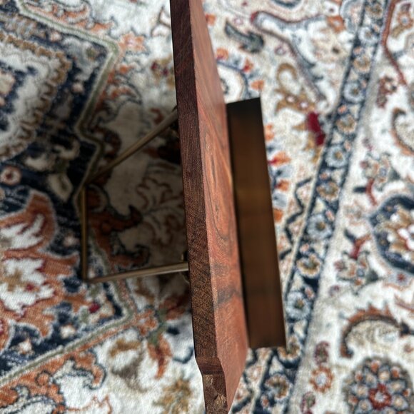 Hearth & Hand with Magnolia Wood Cook Book Holder and Metal Ledge - Picture 4 of 6